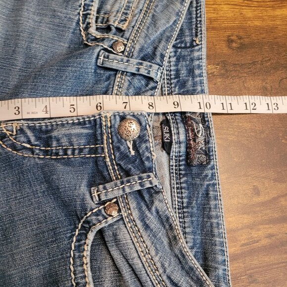 Silver Jeans 28 Suki Low Rise Bootcut Thick Stitch Medium Light Wash Stretch - Picture 8 of 11
